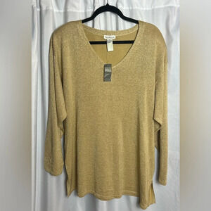 The Avenue Women’s Plus Size Long Sleeve Blouse Shimmer Holiday Size 2XL NWT